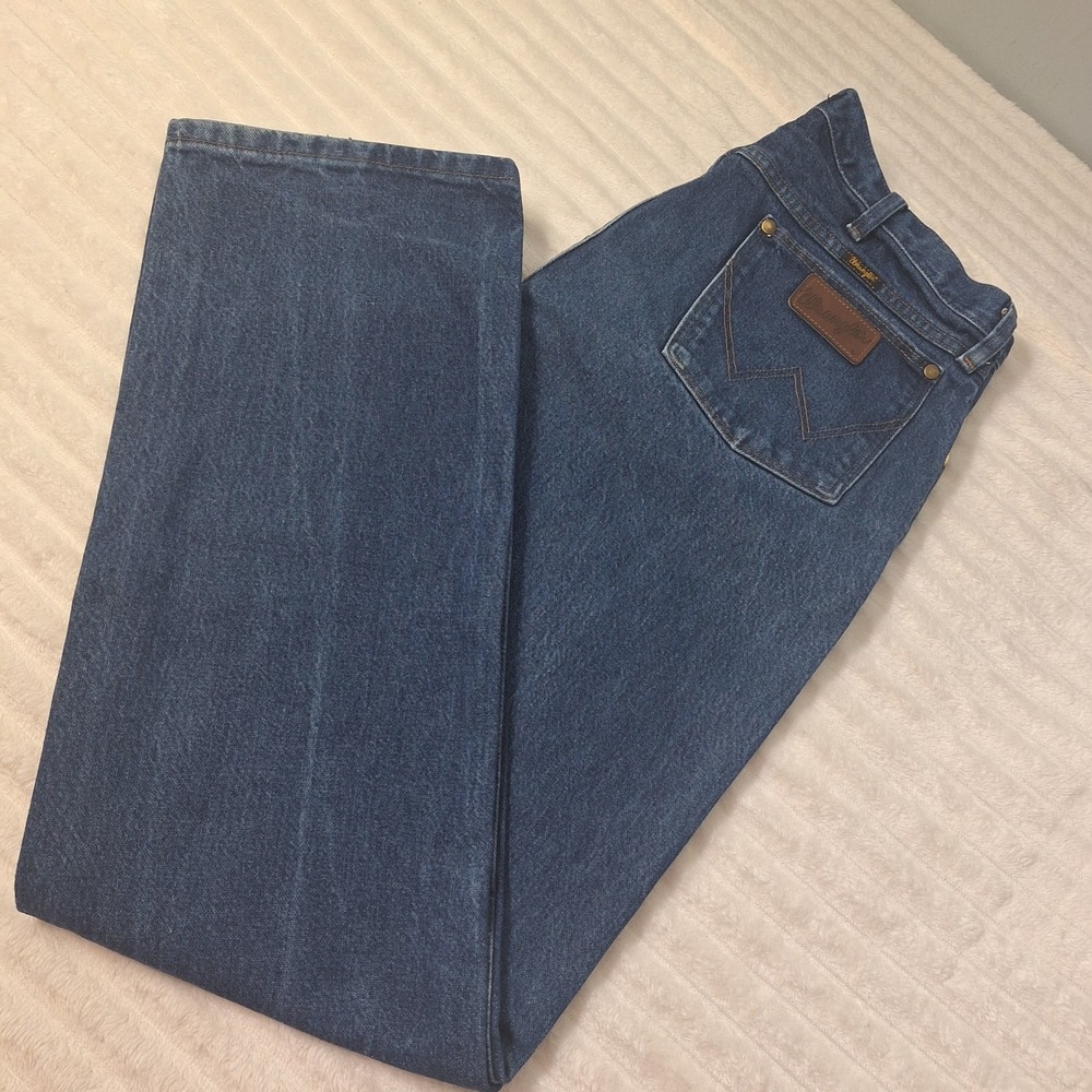 Wrangler 47MWZ Regular Fit Jeans Mens 36X34 Dark Wash Denim Cowboy Rodeo